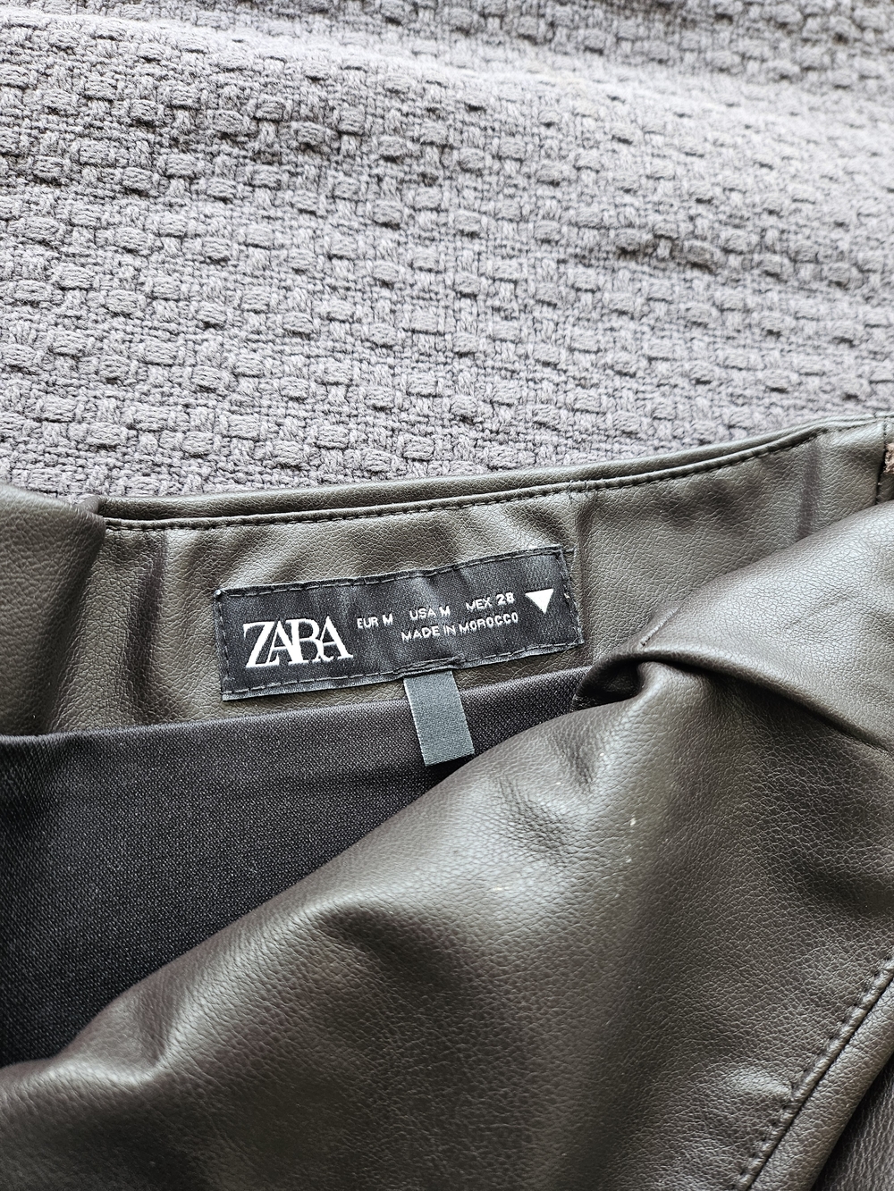 Zara Strapless Brown Faux-Leather Maxi Dress - Picture 3 of 4